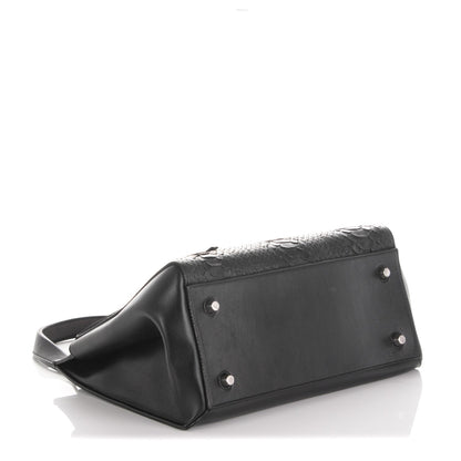 Celine Python Smooth Calfskin Medium Edge Shoulder Bag Black 4 of 6