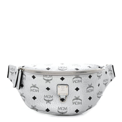 MCM Metallic Visetos Stark Belt Bag Silver 1 of 10