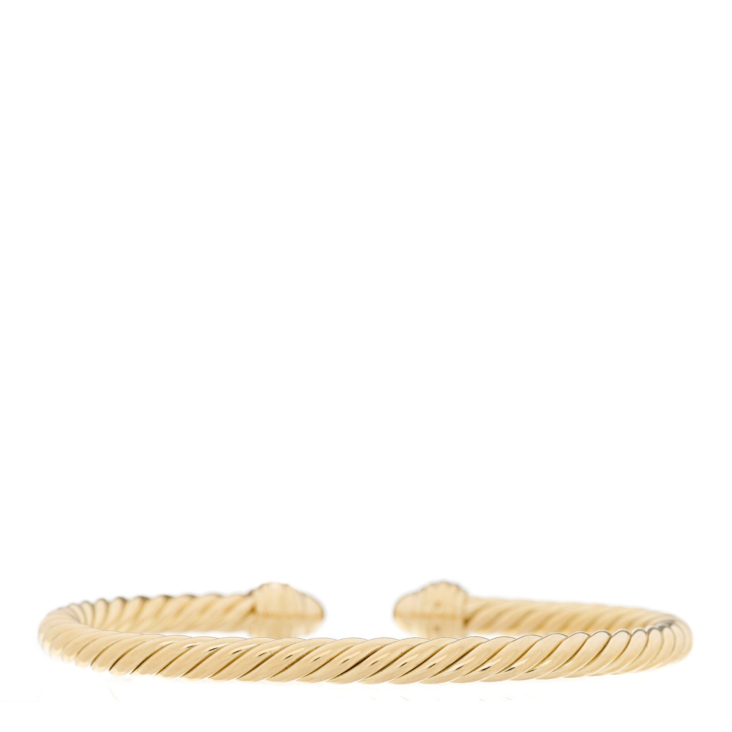 18K Yellow Gold Diamond 5mm Cable Classics Dome Bracelet