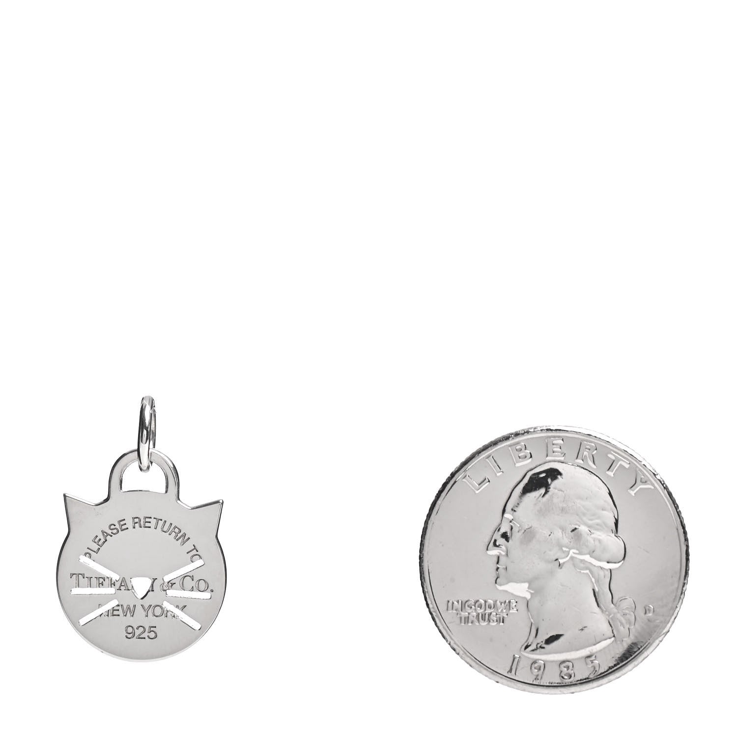 Tiffany Sterling Silver Return to Tiffany Cat Charm 2 of 3