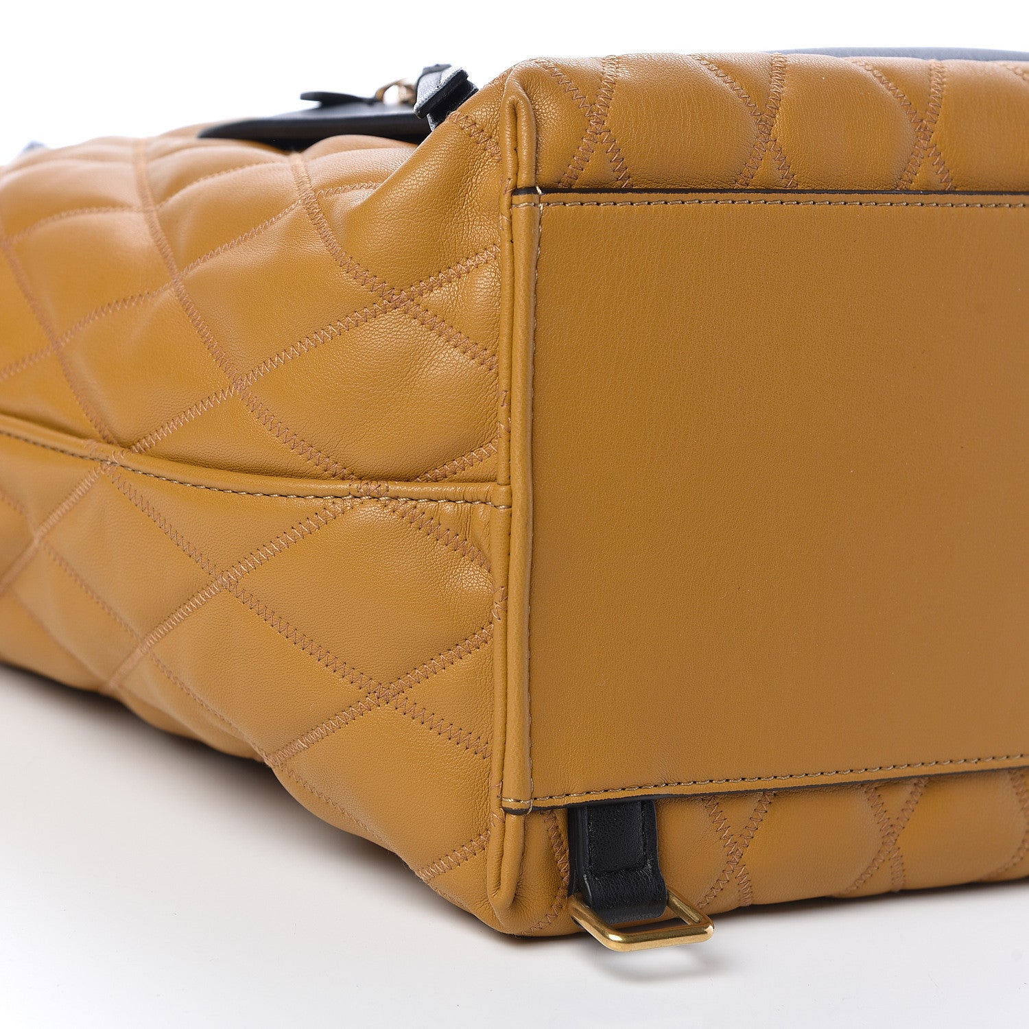 Givenchy Rubberized Canvas Quilted Duo Backpack Golden 10 of 12