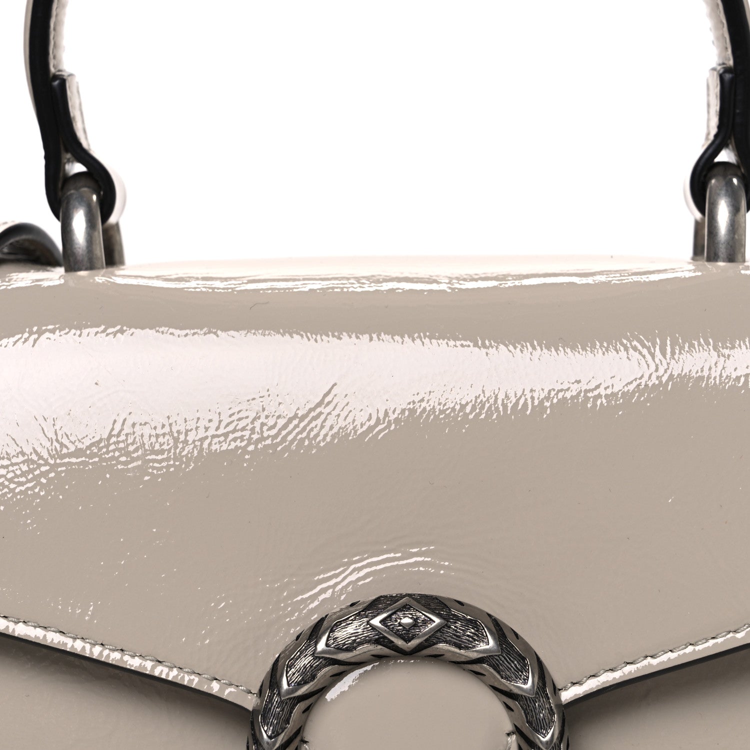 Gucci Crinkled Patent Small Dionysus Top Handle Bag Sphinx 8 of 10