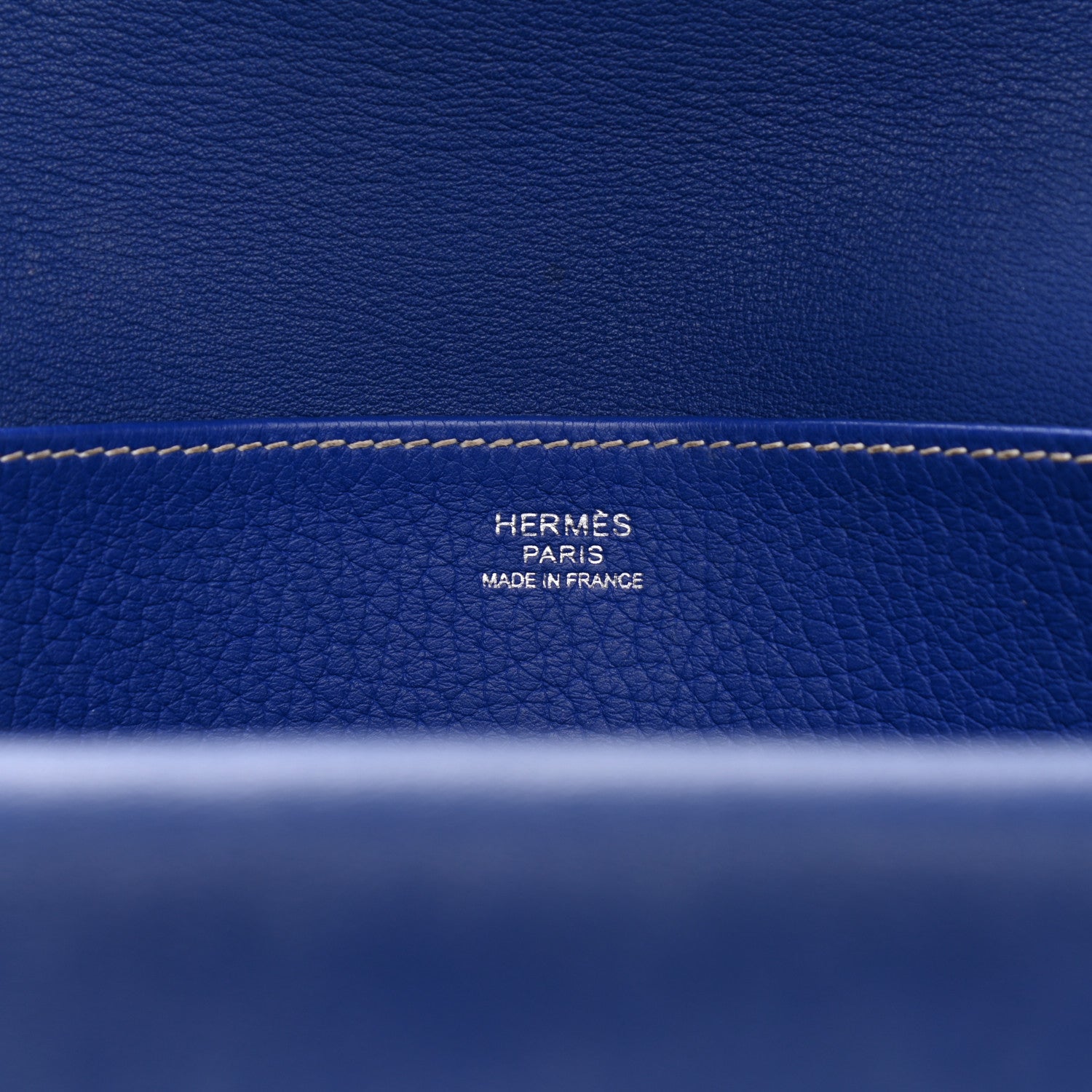 Hermes Taurillon Clemence Halzan 31 GM Bleu Electrique 8 of 11