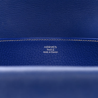 Hermes Taurillon Clemence Halzan 31 GM Bleu Electrique 8 of 11