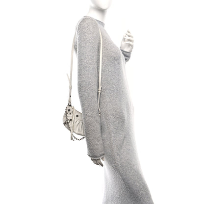 Balenciaga Extra Supple Calfskin Crocodile Embossed Le Cagole Mini Purse With Chain White 3 of 17