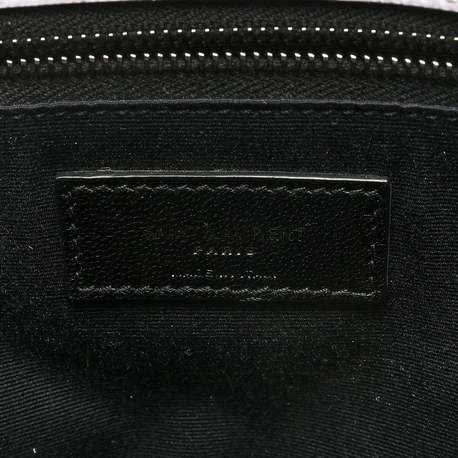 Saint Laurent Crinkled Calfskin Matelasse Monogram Medium Niki Chain Satchel Dirty White 6 of 8