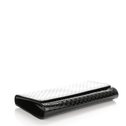 Gucci Patent Microguccissima Medium Broadway Clutch Black 4 of 7