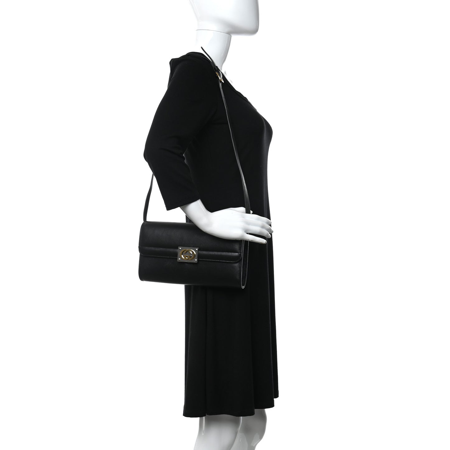 Lambskin Linea Matisse Shoulder Bag Black