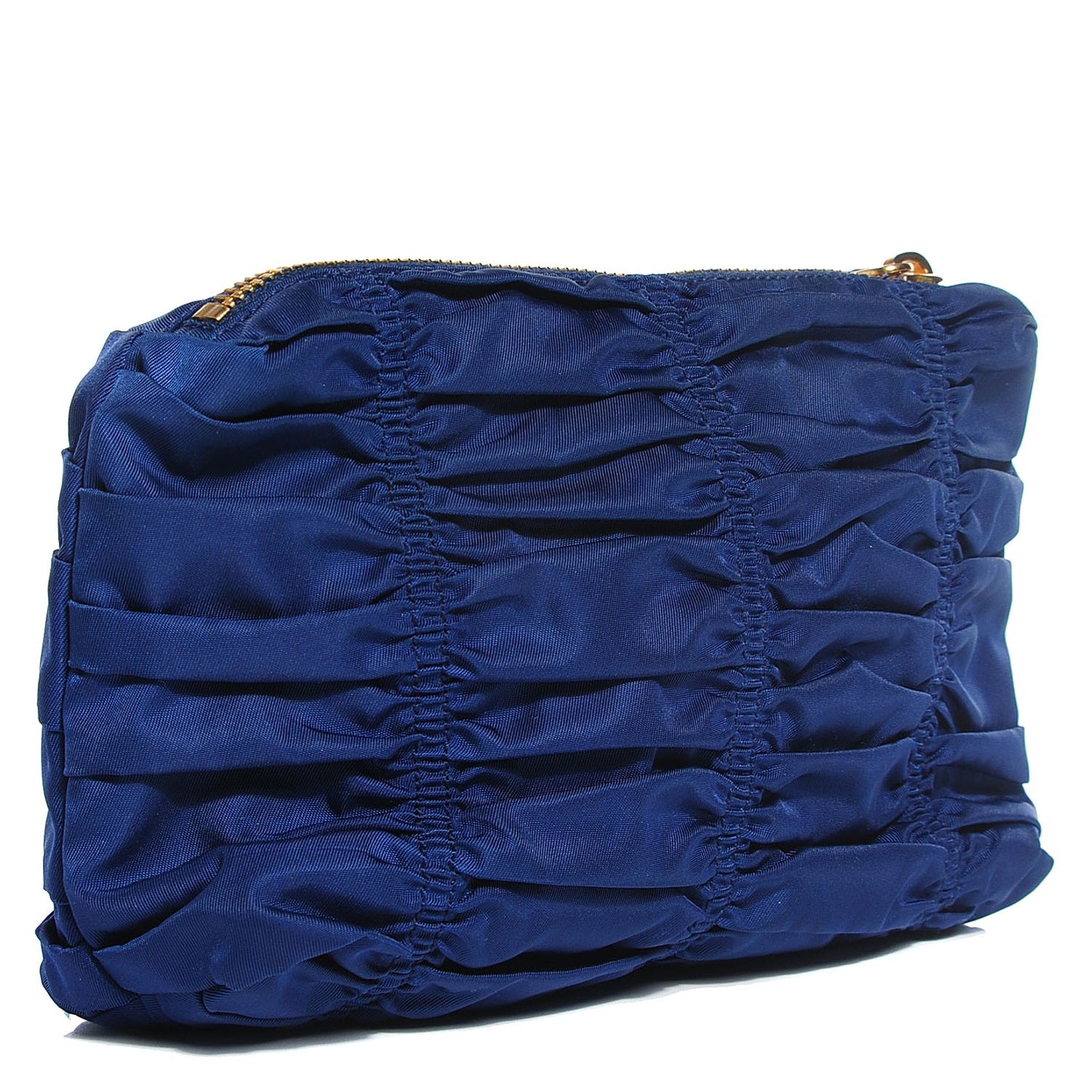 Tessuto Nylon Gaufre Cosmetic Pouch Baltico