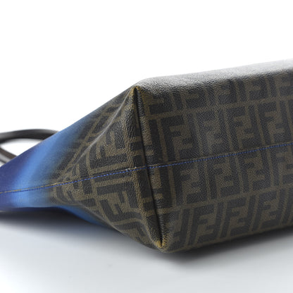 Fendi Ombre Zucca Spalmati Medium Roll Tote Tobacco Turquoise 5 of 8