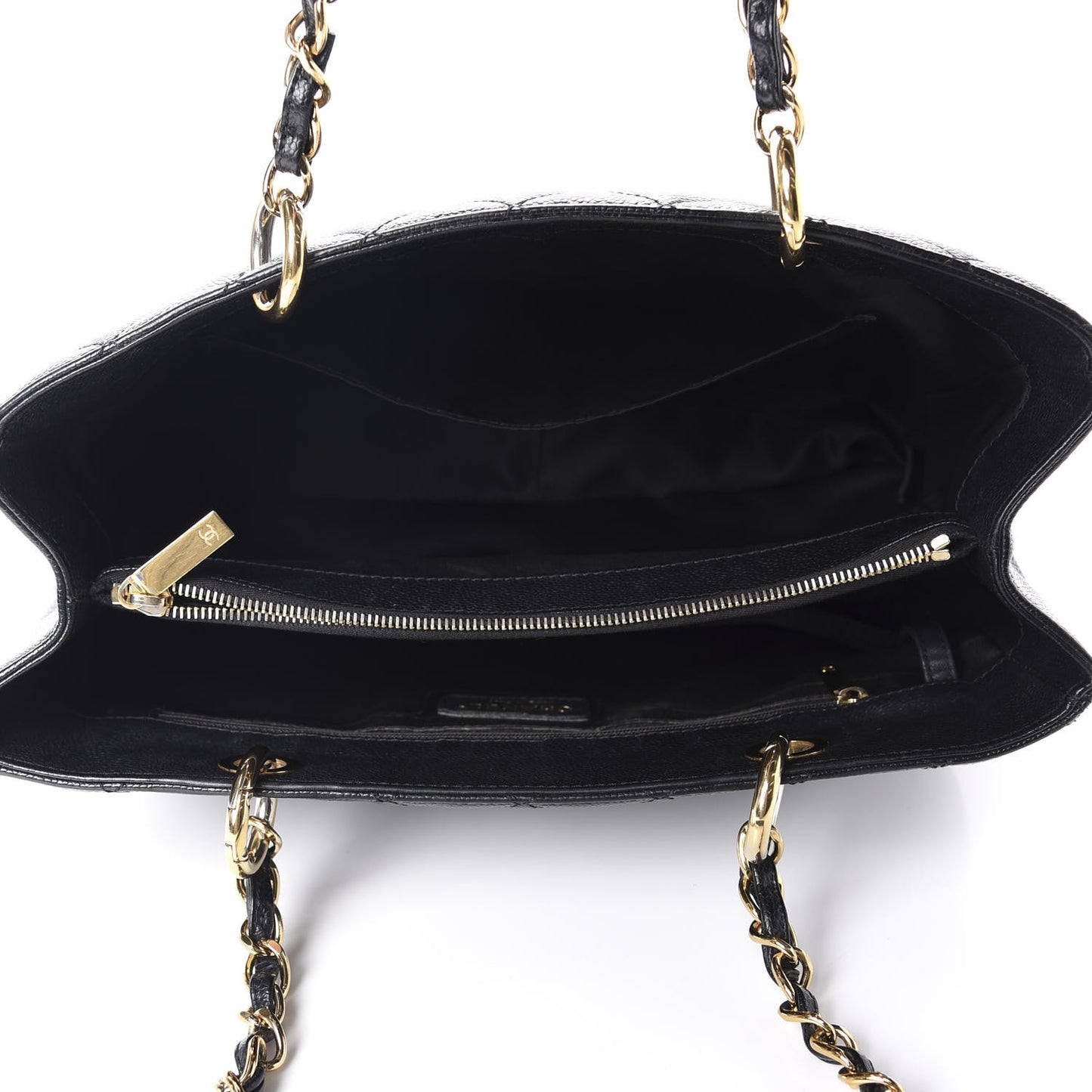 Caviar Quilted Grand Shopping Tote GST Black