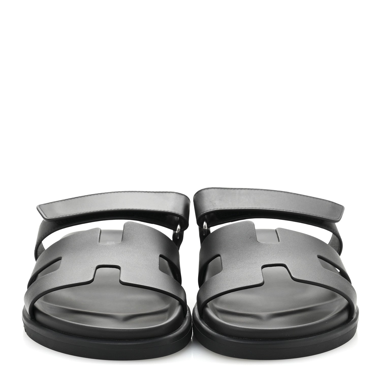 Hermes Calfskin Womens Chypre Sandals 39 Black 3 of 10