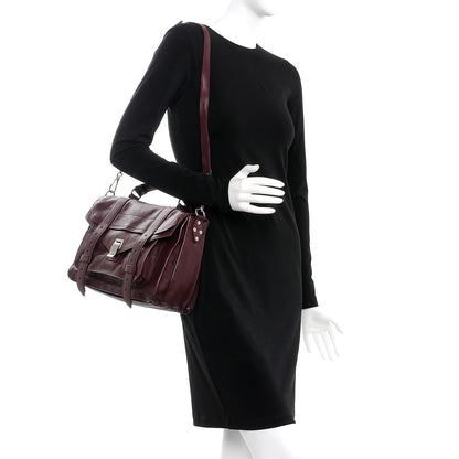 Proenza Schouler Lambskin Medium PS1 Satchel Oxblood 2 of 7