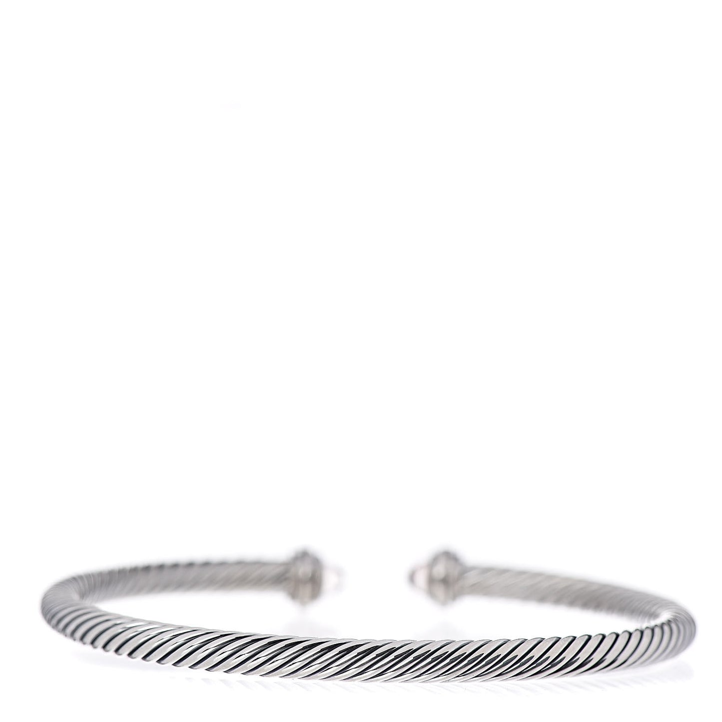 Sterling Silver Morganite Diamond 4mm Cable Classics Bracelet