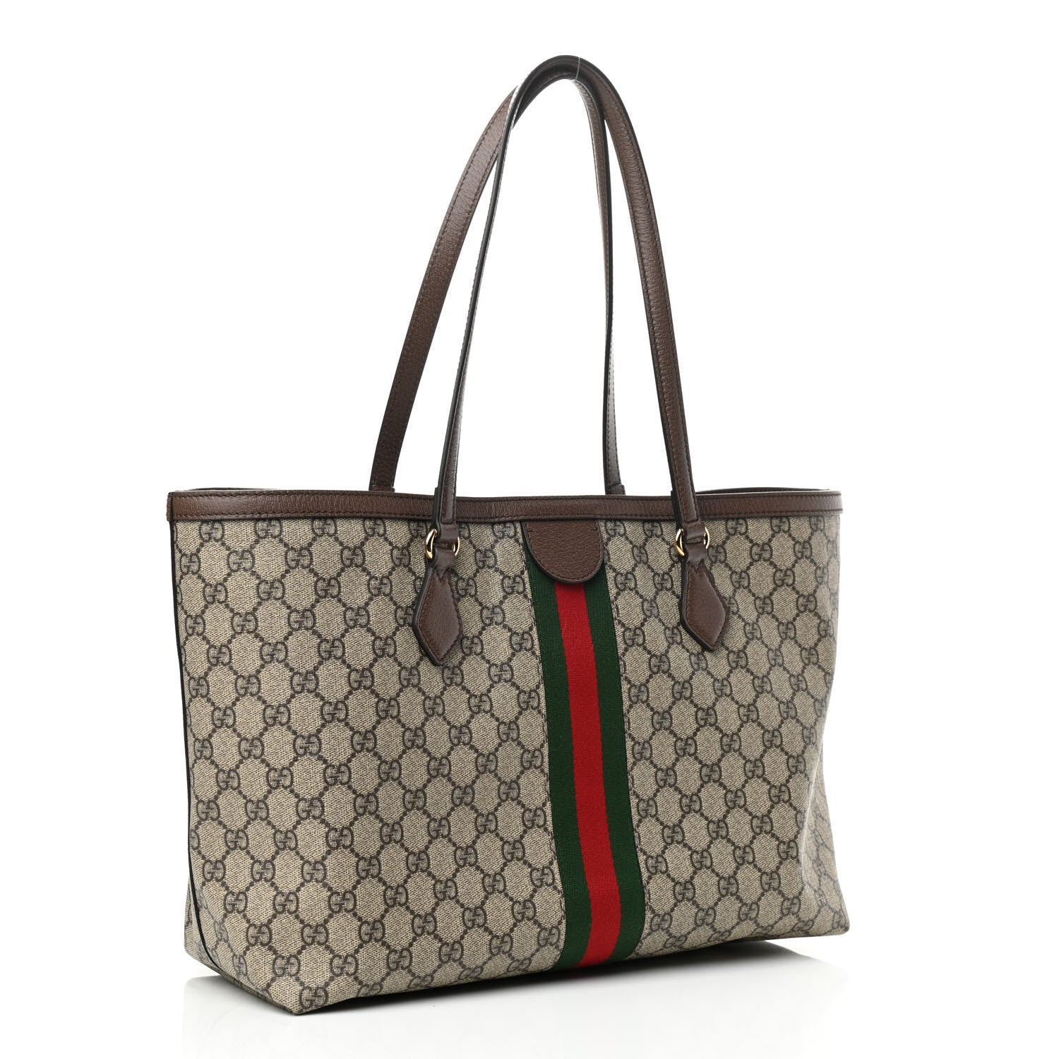 Gucci GG Supreme Monogram Medium Ophidia Shopping Tote Brown 3 of 10