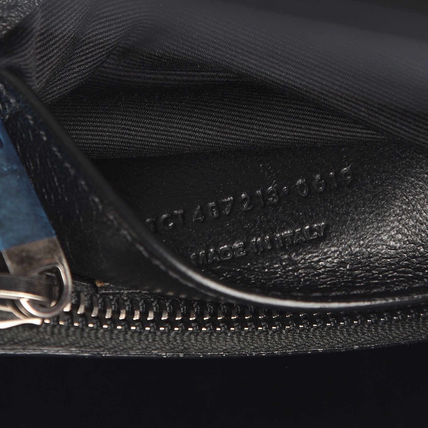 Saint Laurent Sheepskin Matelasse Chevron Monogram Medium College Bag Black 8 of 11