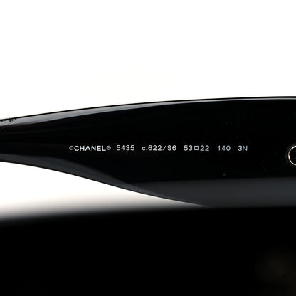 Chanel Acetate Rectangle Sunglasses 5435 Black 6 of 7
