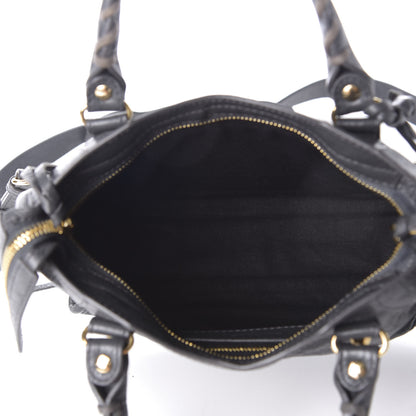 Balenciaga Agneau Classic Gold Hardware Mini City Gris Fossile 4 of 9