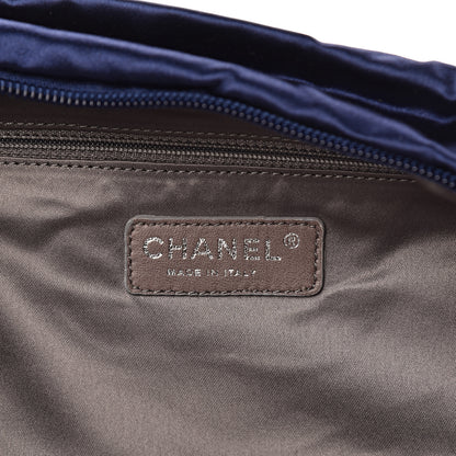 Chanel Satin Large Bow Bag Blue 8 of 10