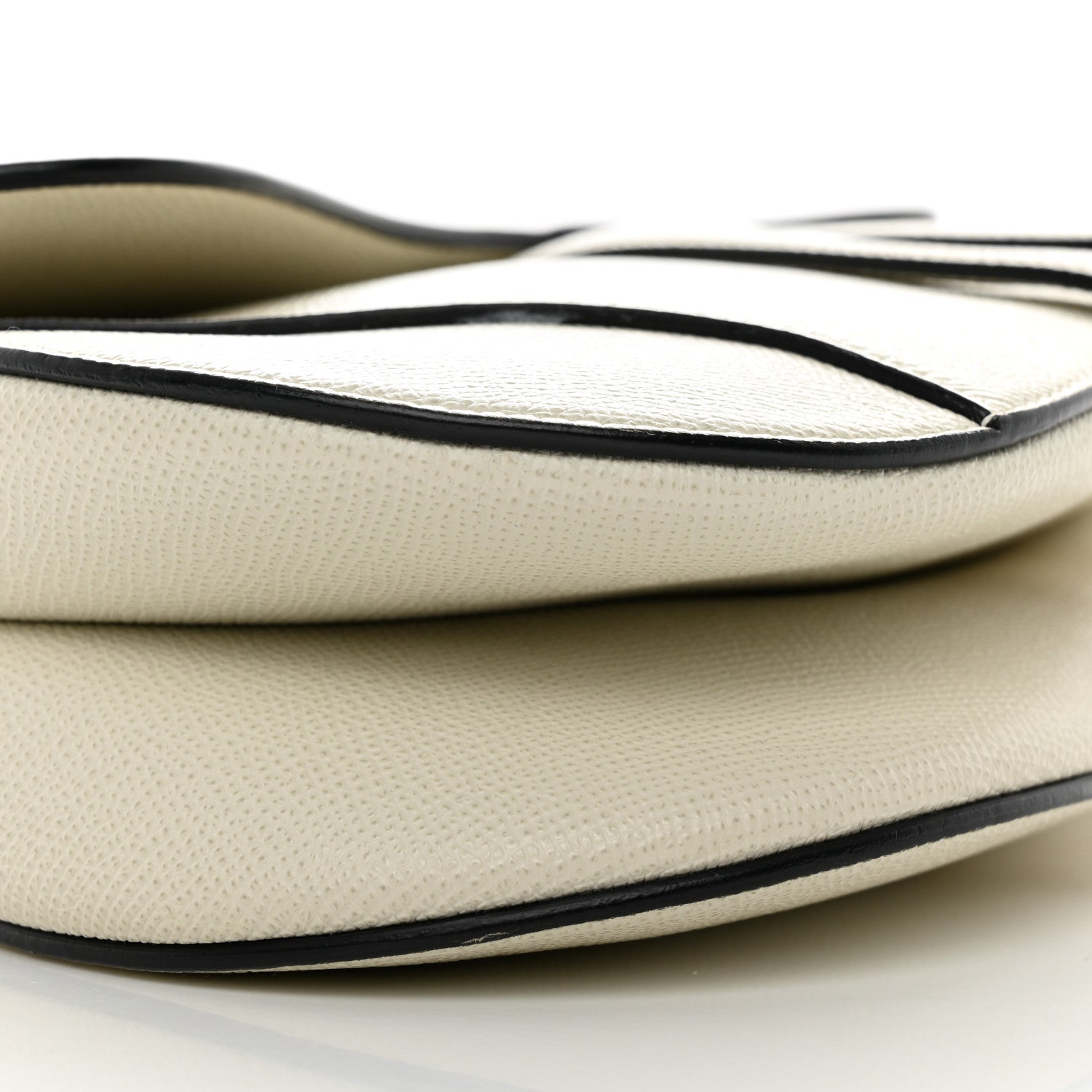 Christian Dior Grained Calfskin Saddle Bag White 9 of 10