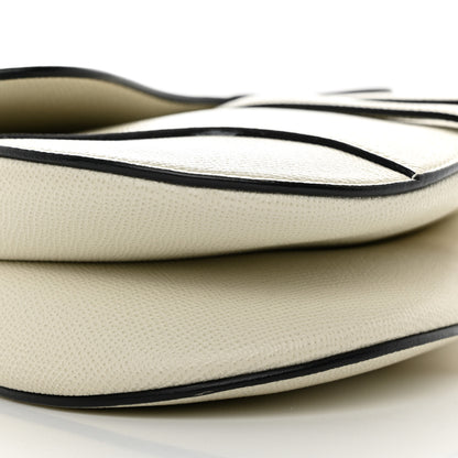 Christian Dior Grained Calfskin Saddle Bag White 9 of 10