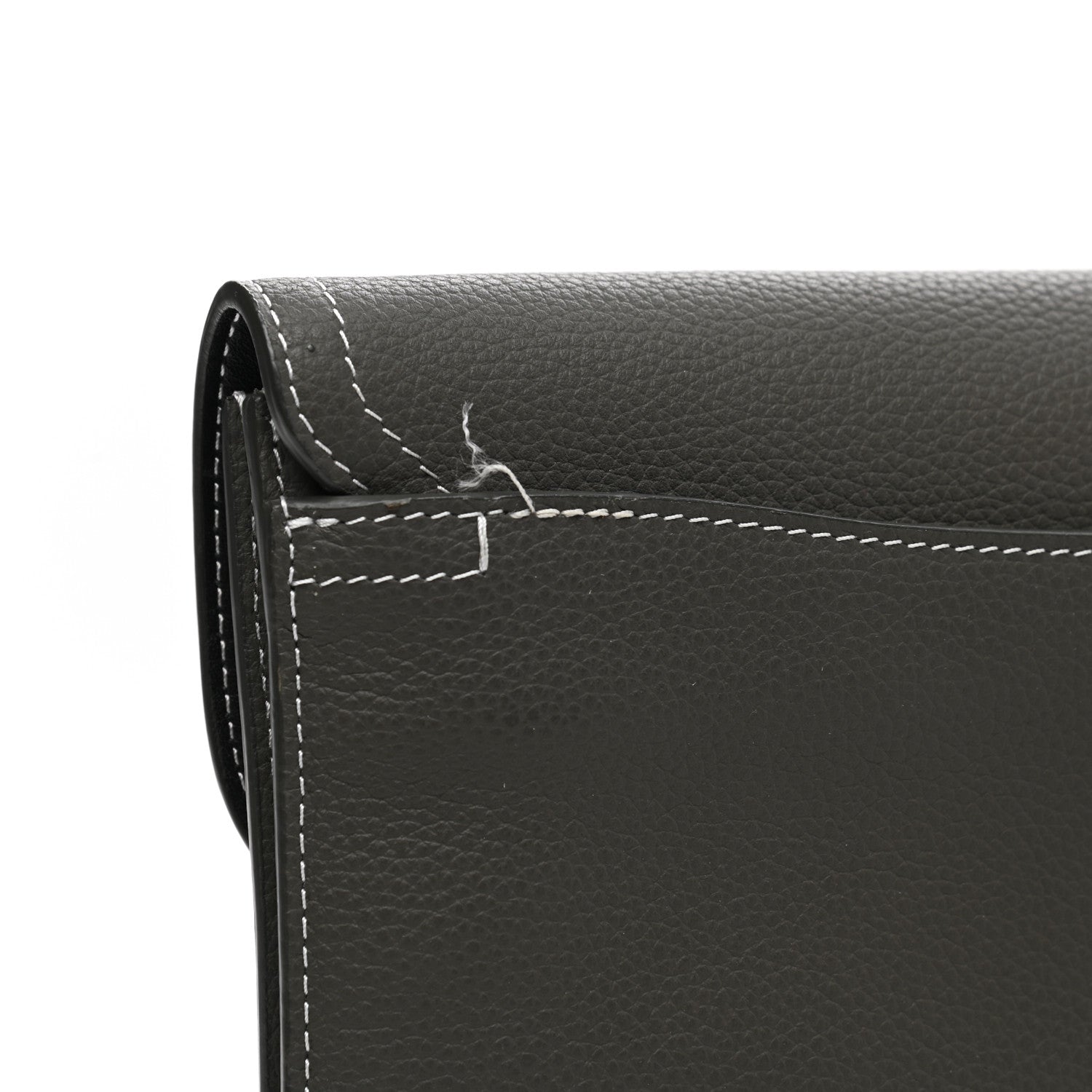 Christian Dior X KAWS Grained Calfskin Saddle Wristlet Grey 7 of 10