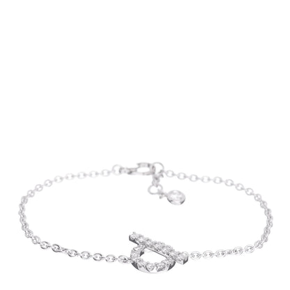 Hermes 18K White Gold Diamond Finesse Bracelet SH 1 of 5
