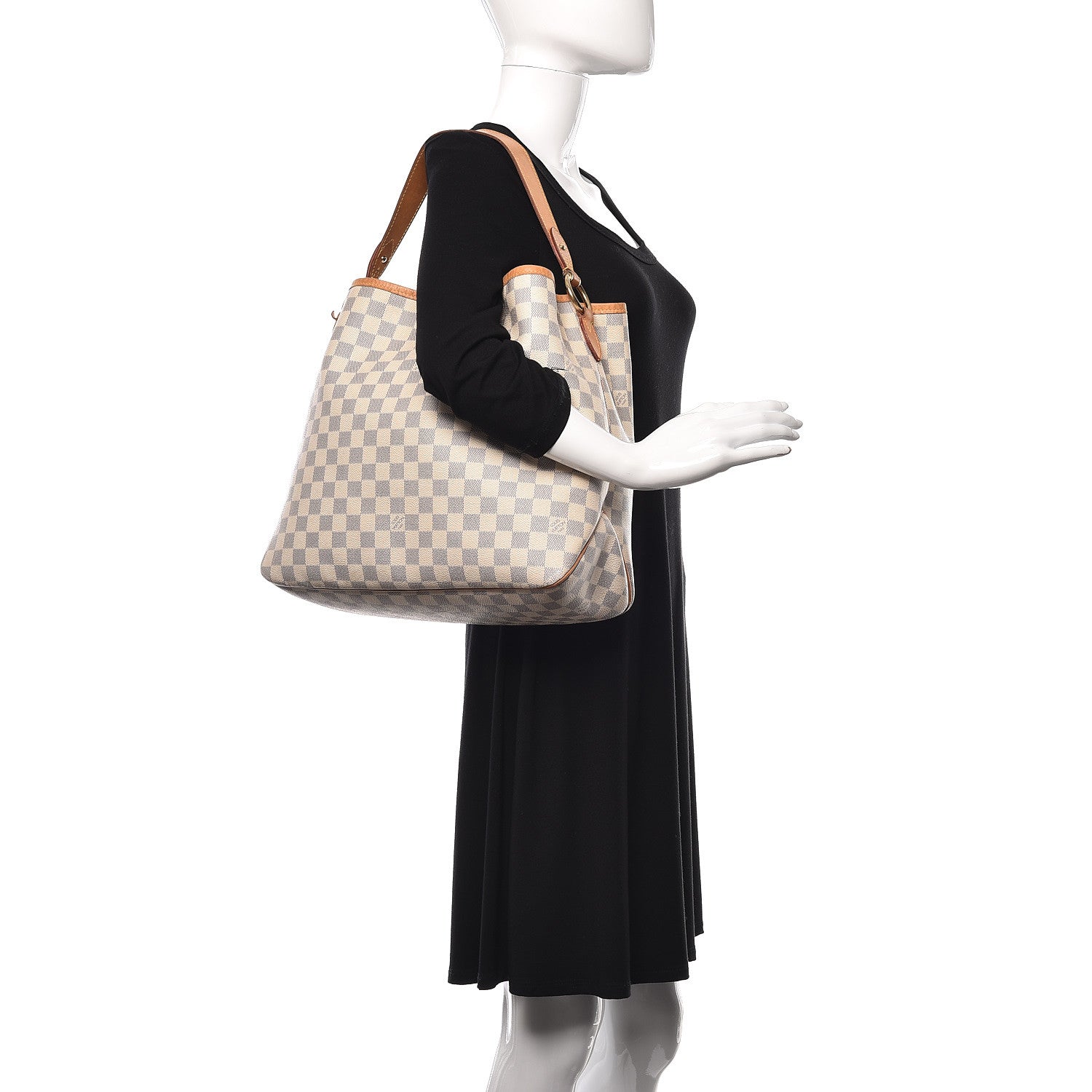 Louis Vuitton Damier Azur Delightful MM Rose Ballerine 2 of 13
