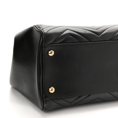 Gucci Calfskin Matelasse Medium GG Marmont Tote Black 9 of 11