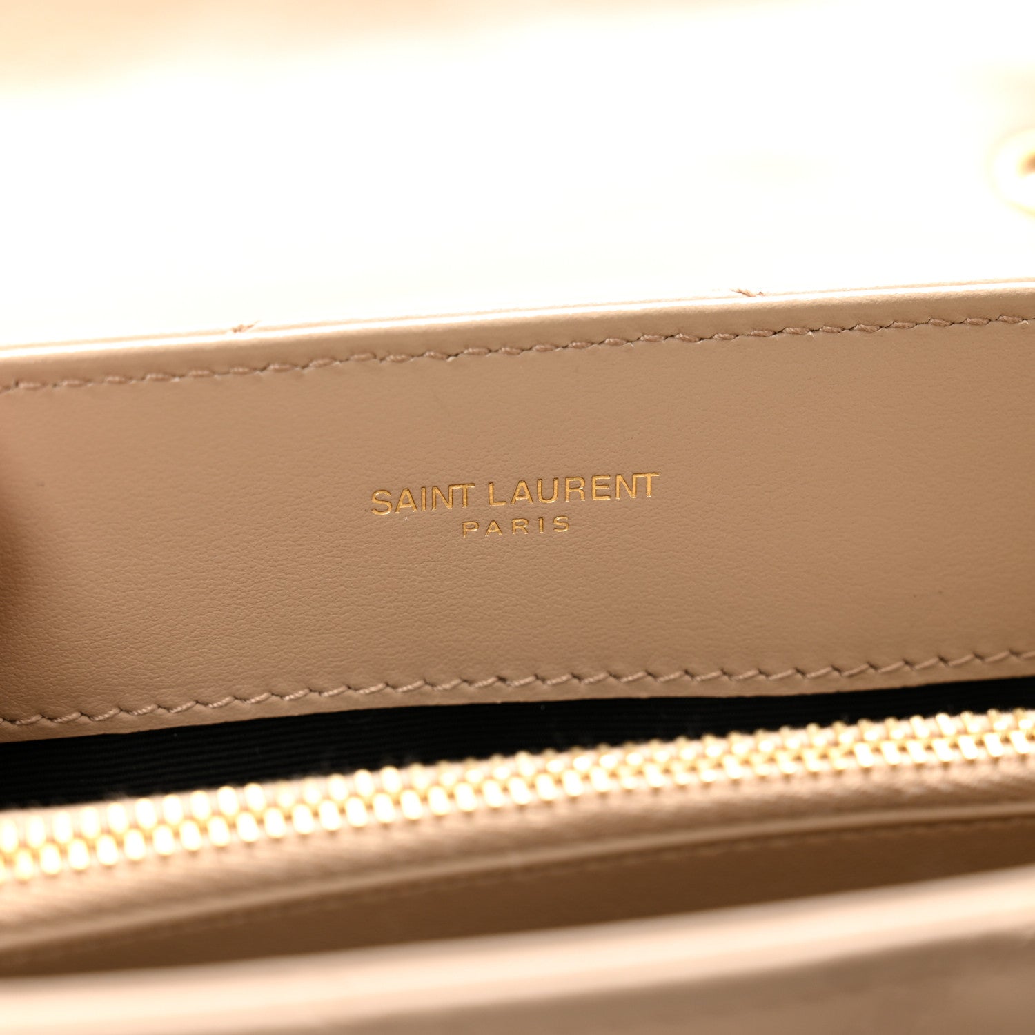 Saint Laurent Calfskin Y Quilted Monogram Small Loulou Chain Satchel Dark Beige 6 of 11