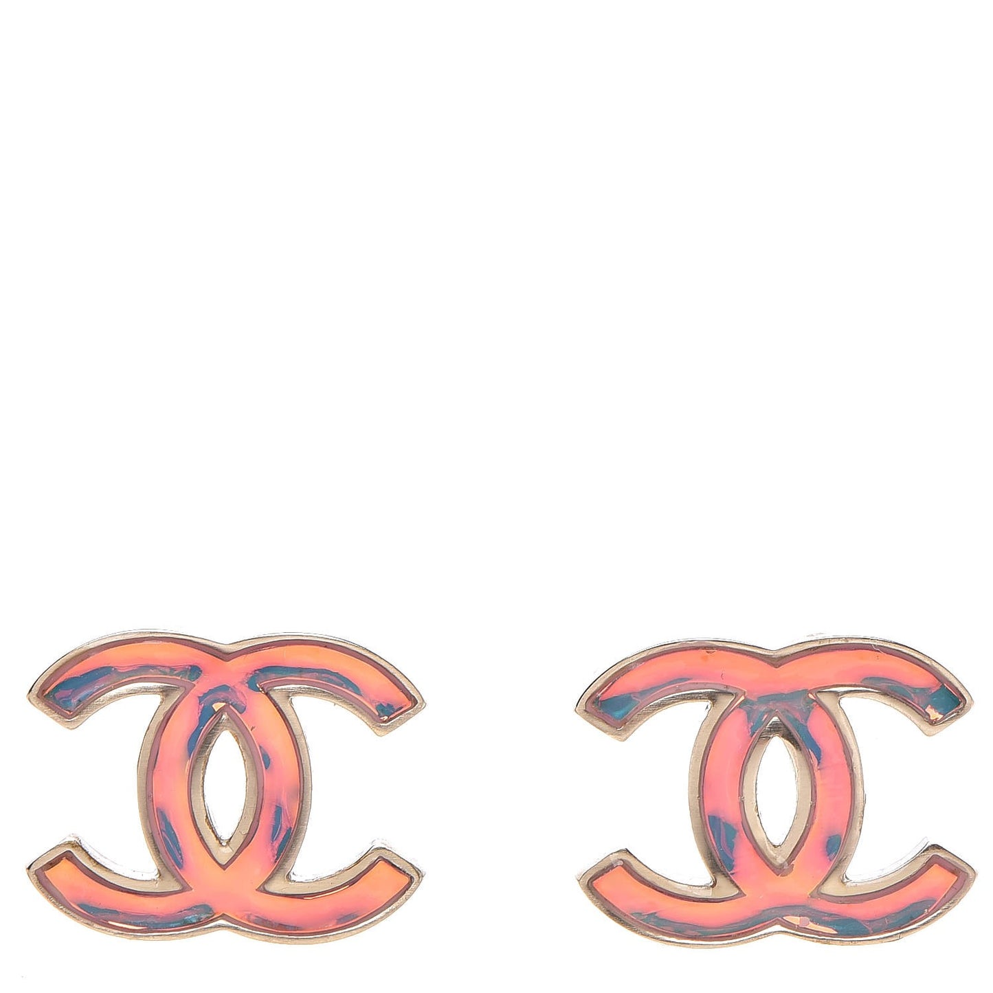 Iridescent Resin CC Earrings Pink