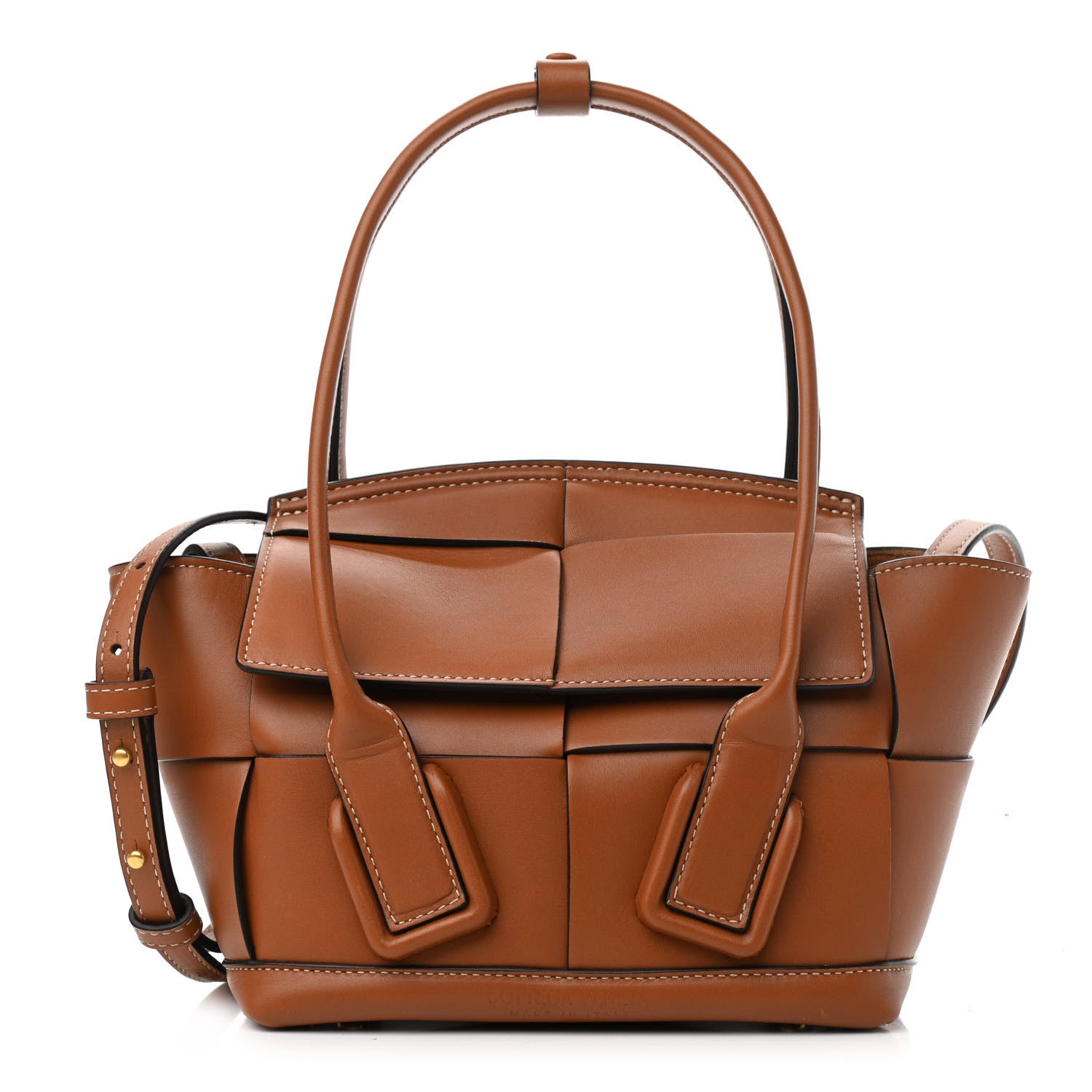 Bottega Veneta French Calfskin Maxi Intrecciato Mini Arco Wood 1 of 11