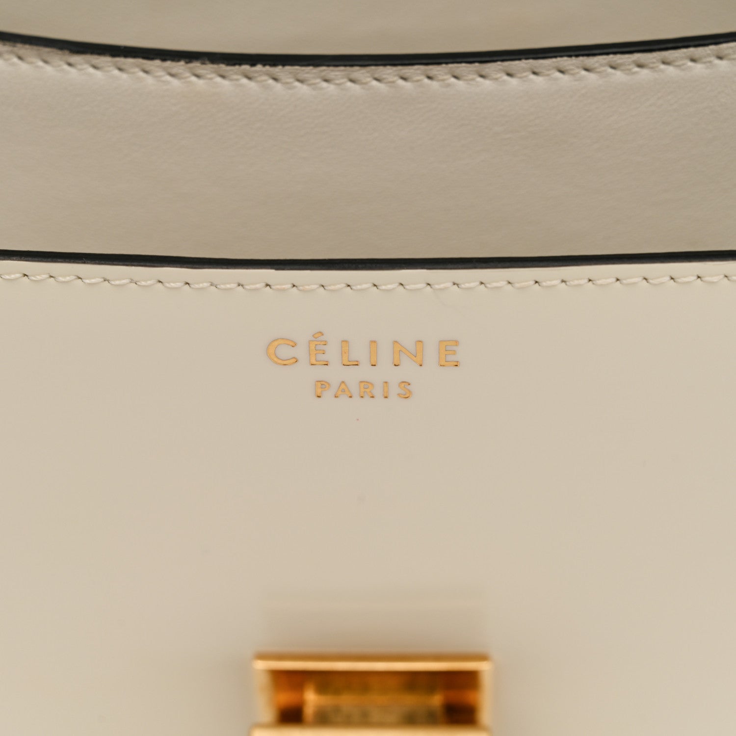 Celine Spazzolato Calfskin Medium Classic Box Flap Bag White 6 of 17