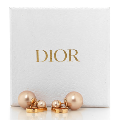 Christian Dior Metal Pearl Tribales Earrings Pink Gold 5 of 5