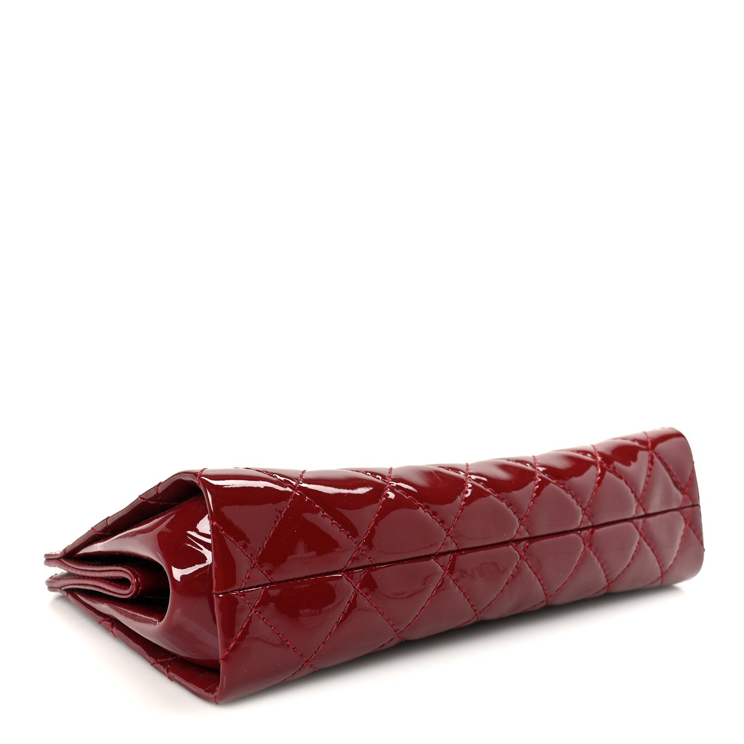 Chanel Patent CC Quilted Timeless Clutch Red 4 of 8