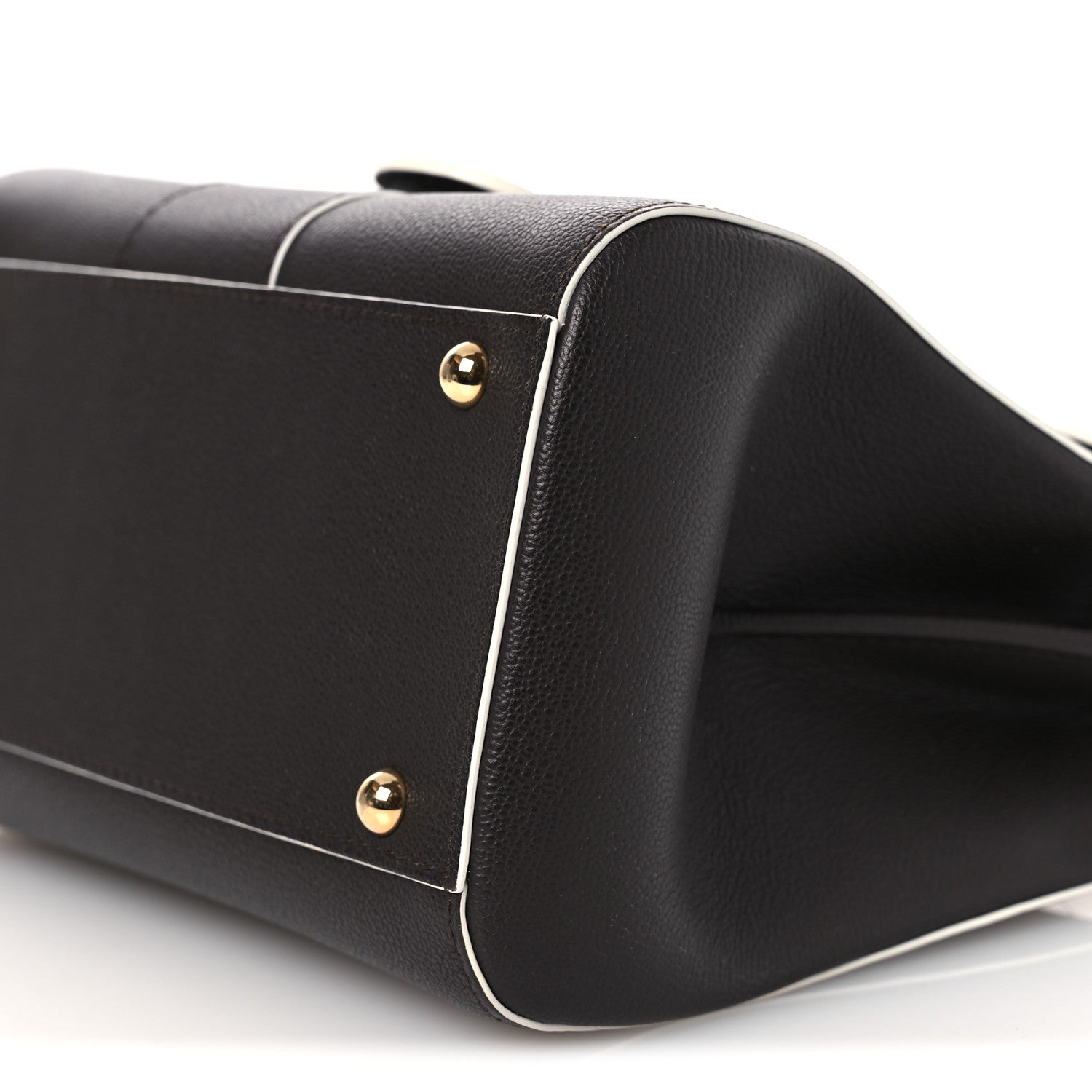 Delvaux Grained Calfskin Bi-Color Brillant Mini Satchel Black 11 of 13