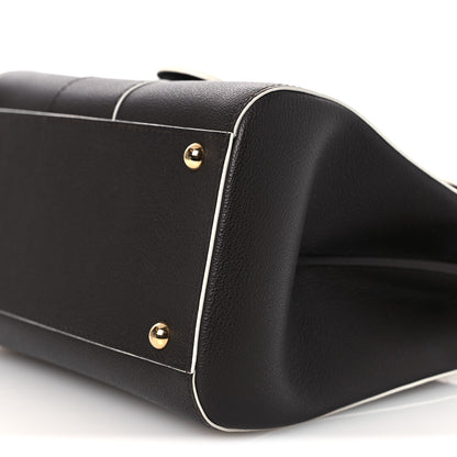 Delvaux Grained Calfskin Bi-Color Brillant Mini Satchel Black 11 of 13
