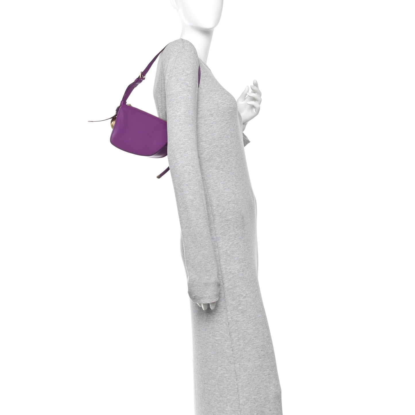 Calfskin Mini Shield Sling Bag Thistle