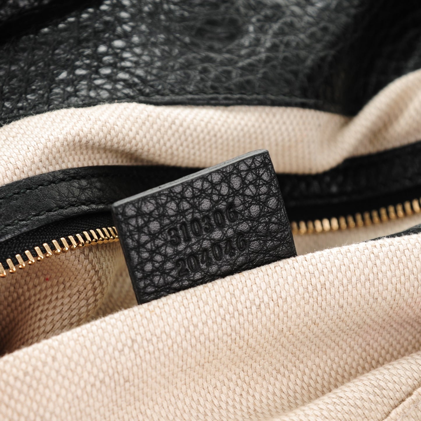Pebbled Calfskin Large Soho Chain Shoulder Bag Black