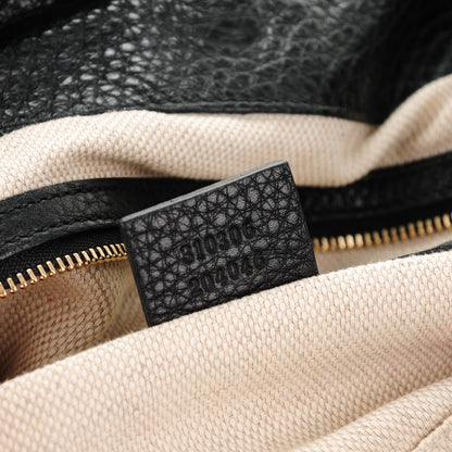 Gucci Pebbled Calfskin Large Soho Chain Shoulder Bag Black 7 of 7