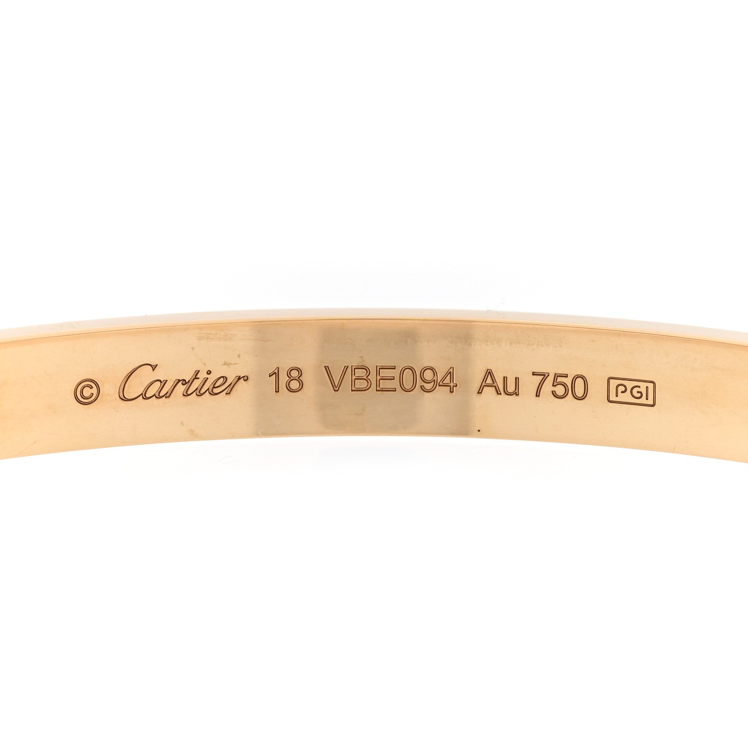 Cartier 18K Yellow Gold LOVE Bracelet 18 4 of 9