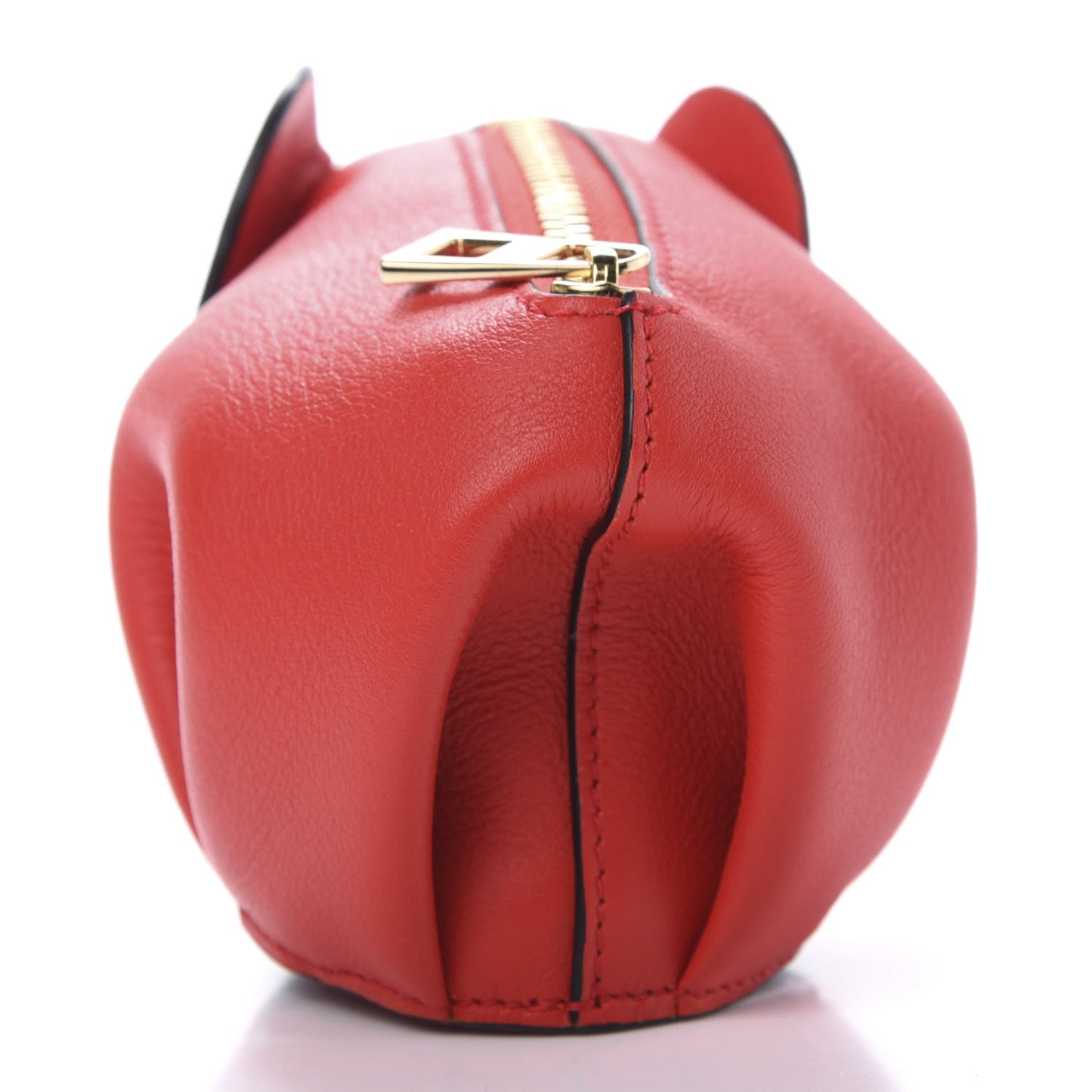 Calfskin Elephant Coin Purse Red