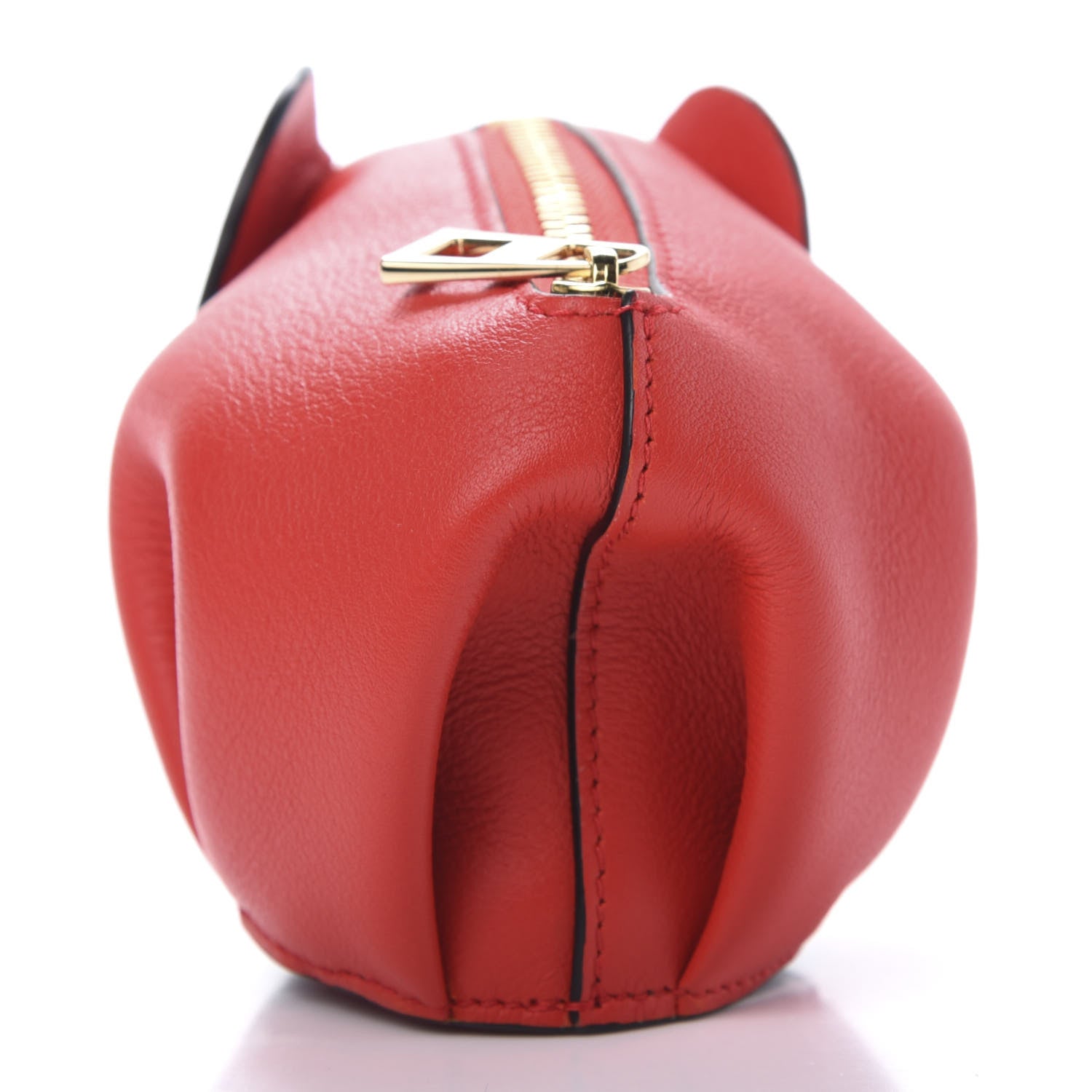 Loewe Calfskin Elephant Coin Purse Red 7 of 8