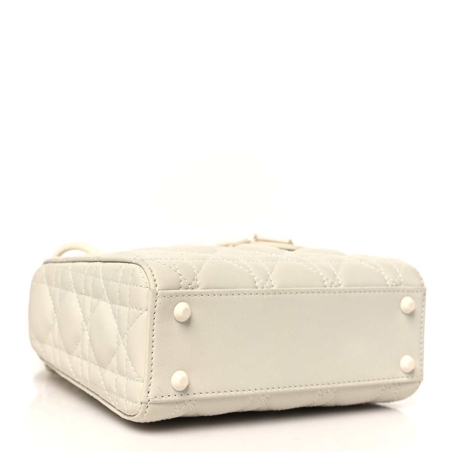 Christian Dior Ultra Matte Calfskin Cannage Mini Lady Dior White 4 of 11