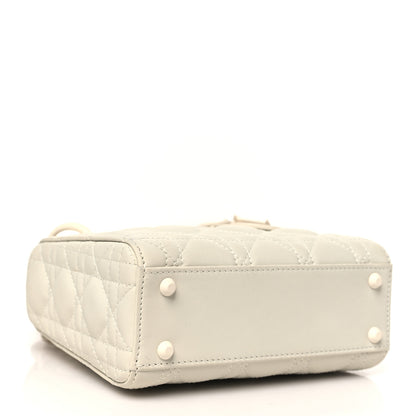 Christian Dior Ultra Matte Calfskin Cannage Mini Lady Dior White 4 of 11