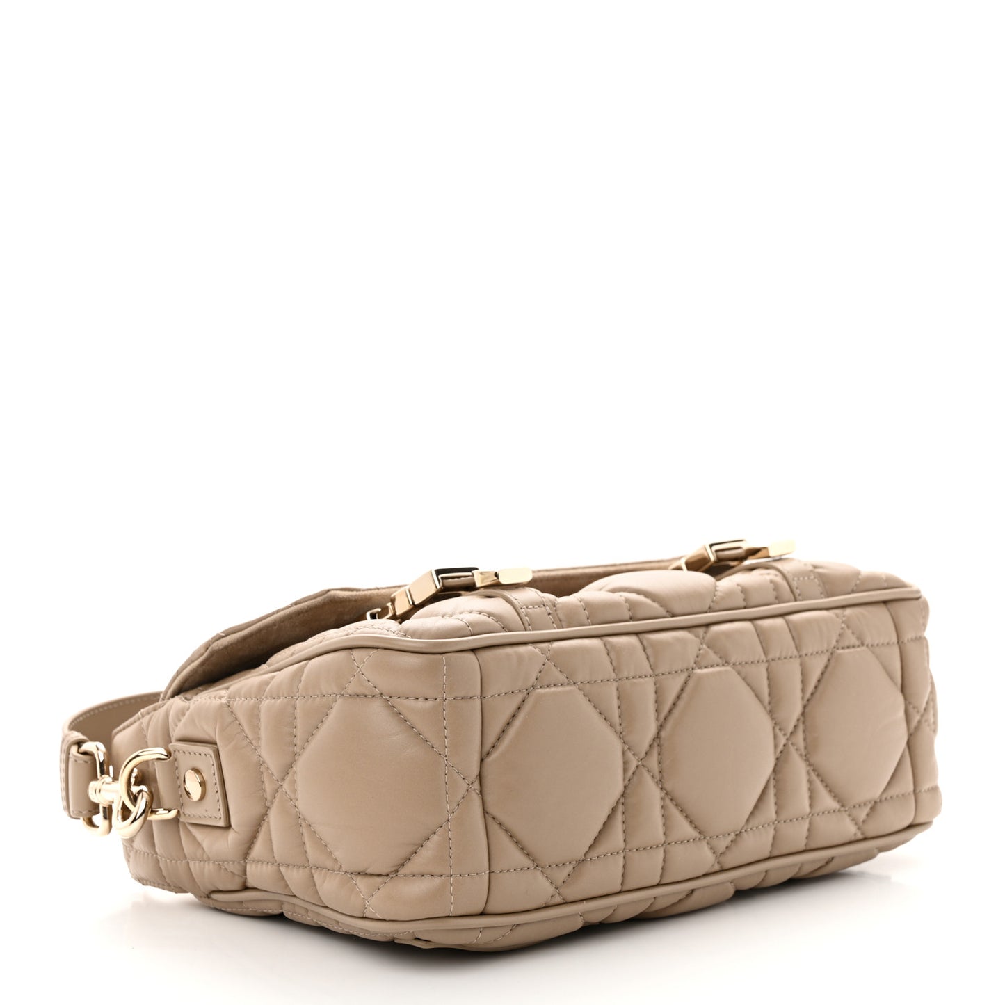 Calfskin Macrocannage Small Diorcamp Messenger Sand