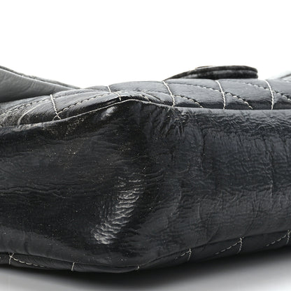 Chanel Vinyl Quilted Jumbo Melrose Degrade Flap Black 8 of 10