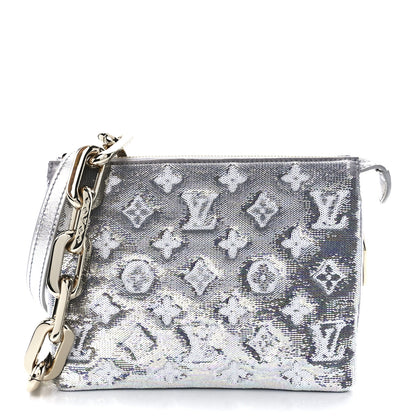 Louis Vuitton Satin Sequin Embroidered Monogram Coussin BB Silver 1 of 10