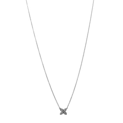 Tiffany Platinum Diamond Small Bezel Set Victoria Necklace 1 of 5