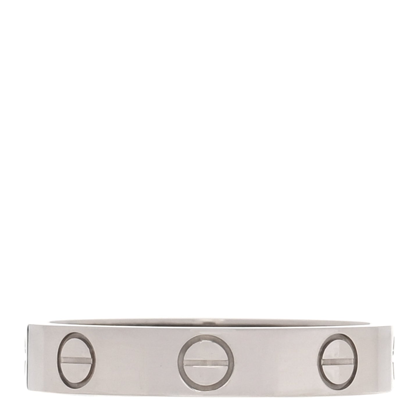 18K White Gold 3.5mm LOVE Wedding Band Ring 53 6.5